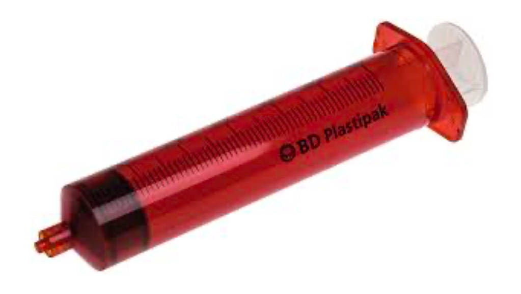 Шприц BD Plastipak™ Luer-Lok™ 50 mL (мл) з прикріпленою тупою голкою для наповнення 18G (Г) × 1" (1.2 × 25 mm (мм)) світлозахищений